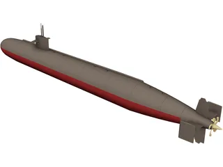 USS Dallas 3D Model