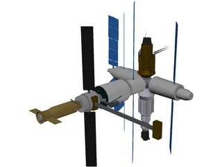 MIR Space Station 3D Model