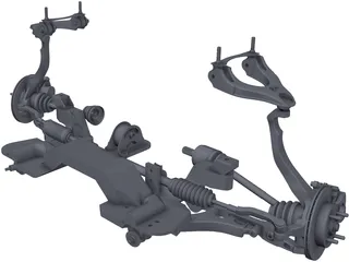 Honda Civic EG Suspension 3D Model