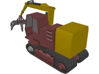 Car Wrecker Crane 3D Model