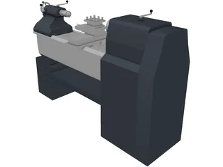 Industrial Lathe 3D Model
