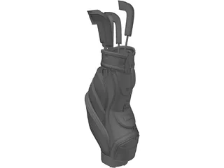 Golf Clubs Bag 3D Model