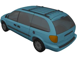 Chrysler Town & Country LX (2002) 3D Model