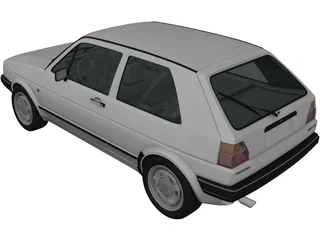 Volkswagen Golf GL (1983) 3D Model