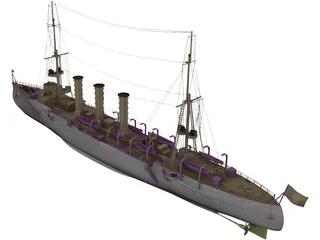 SMS Emden 3D Model
