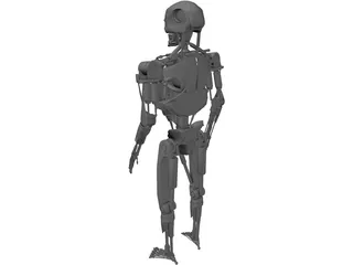 Terminator T-800 Metal Skeleton 3D Model