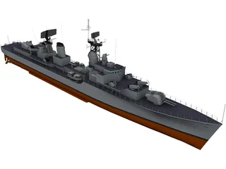 Destroyer Friesland (1958) 3D Model