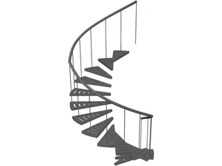 Stair Spiral 3D Model