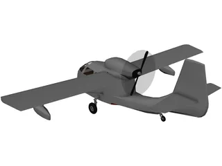 Republic RC-3 Seabee Amphibian 3D Model