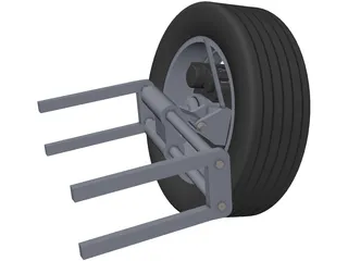 Sliding Pillar Suspension 3D Model