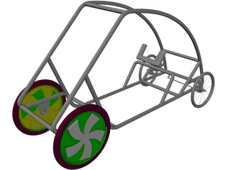 Shell Eco Marathon Car Chassis 3D Model