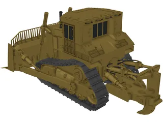 Caterpillar Bulldozer 3D Model
