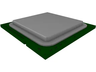 Microprocessor Intel 3D Model