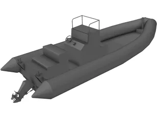 Inflatable Boat 3D Model