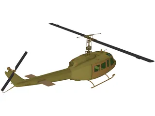 Bell UH-1H Iroquois 3D Model