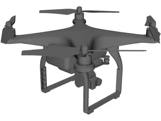 DJI Phantom 3 Drone 3D Model