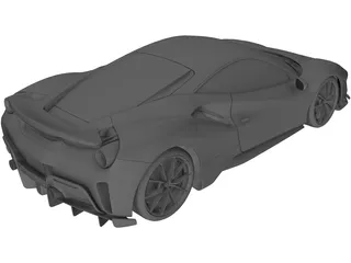 Ferrari 488 Pista (2019) 3D Model