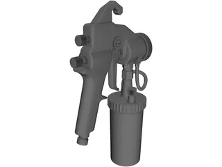 HVLP Spray Gun Bottom Feed 3D Model