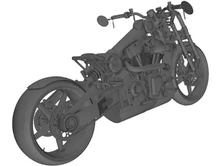 Custom Bike 3D Model