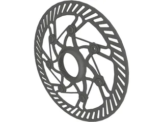 Center Lock Brake Rotor 3D Model