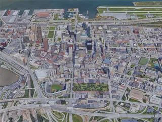 Cleveland City, OH, USA (2019) 3D Model