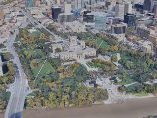 Winnipeg City, MB, Canada (2019) 3D Model