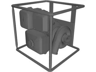 Gas Water Pump 3D Model