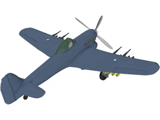 Hawker Typhoon 3D Model