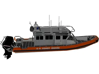 United States Coast Guard Homeland Security Boat 3D Model