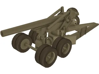 Howitzer (203 mm) 3D Model