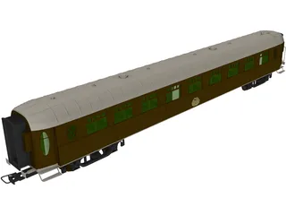 Train Coach 2nd Class 3D Model