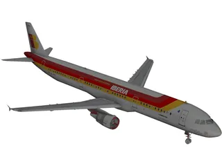 Airbus A321 Iberia 3D Model