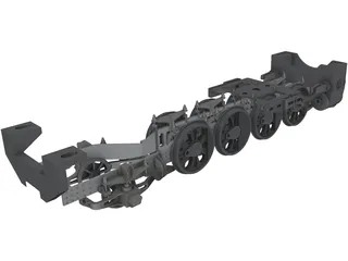 Train Chassis Detailed 3D Model