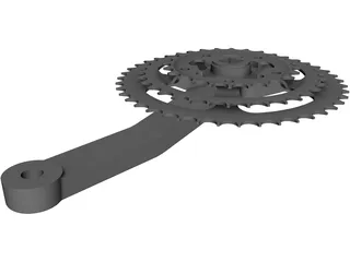 Bicycle Crank Shimano Alivio Right 3D Model