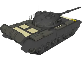 Type 80 Russian Tank 3D Model
