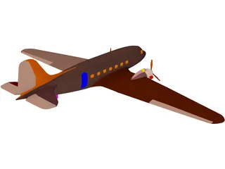 Douglas DC-3 3D Model