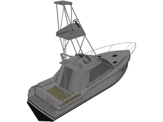 Deep Sea Fishing Boat 3D Model
