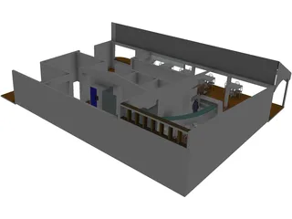 Cafeteria 3D Model