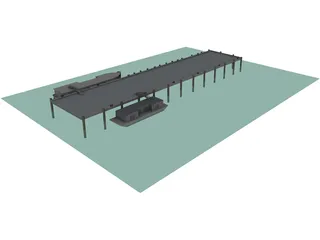 Boat Repair Pier 3D Model