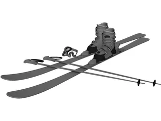 Ski 3D Model