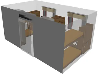 Dormitory Room 3D Model