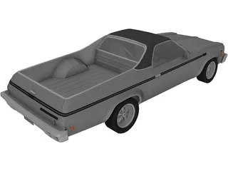 Chevrolet El Camino (1973) 3D Model