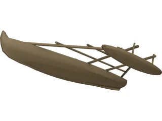 Hawaiian Canoe 3D Model