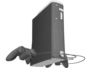 XBox 360 Game Console 3D Model
