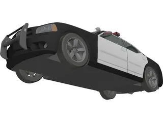 Dodge Charger Police Car (2007) 3D Model