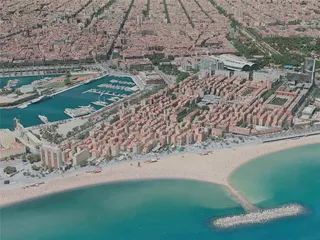 Barcelona City, Spain (2020) 3D Model