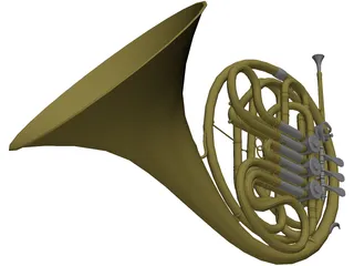 French Horn 3D Model