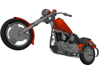 Chopper Bike 3D Model