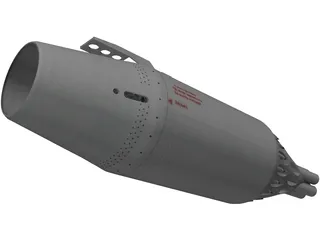 UB-32-57A 57mm Rocket Pod 3D Model