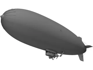 Goodyear Airship Blimp 3D Model